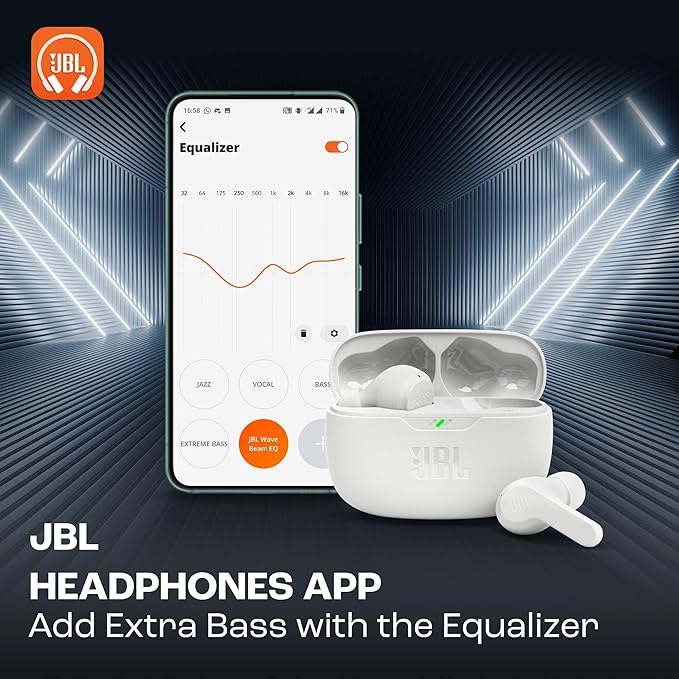 JBL Wave Beam 2, Wireless Noise Cancelling Bluetooth Earbuds