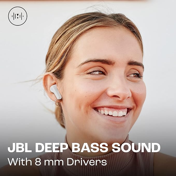 JBL Wave Beam 2, Wireless Noise Cancelling Bluetooth Earbuds